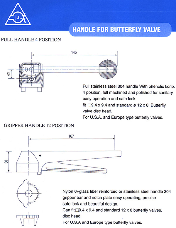 Handle for Butterfly Valve(P15)